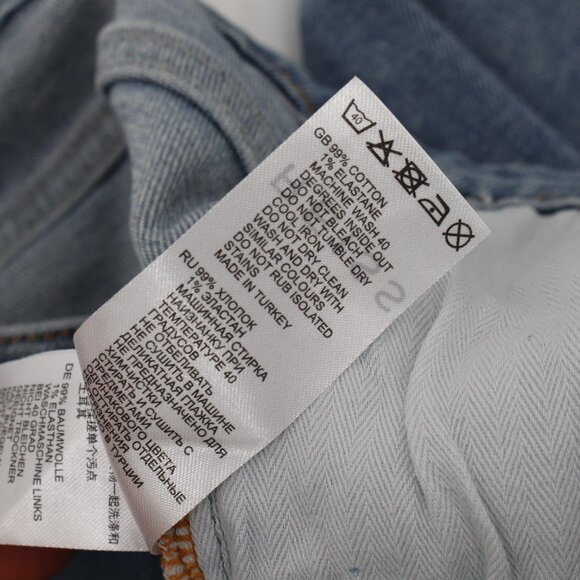 Reiss jeans womens 29 L28 Bay high waist Blue stretch Denim pockets straight - Picture 11 of 11